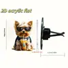 Decoración Clip para Salida de Aire de Coche Acrílico Plano 2D Patrón de Yorkshire Terrier Acrílico Coche Estético
