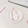 Nova Corrente de Mão DIY Laço de Coração Corrente de Mão com Contas Case Universal para Celular Lanyard de Celular ins Conveniente Anti-perda