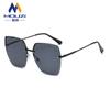 Nuevas Gafas de Sol Irregulares de Montura Grande de Nailon Gafas de Sol con Visera de Borde Cortado Sin Montura para Conductor de Mujer Anti-UV