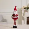 Nuevos Adornos Rojos y Verdes de Navidad: Papá Noel Extensible, Muñeco de Nieve, Reno, Muñecos de Regalo de Navidad, Decoraciones Navideñas