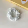Estilo nuevo de primavera y verano, scrunchie de gasa fresca con estampados florales y de lunares, disponible en varios colores, suave y versátil, no daña el cabello