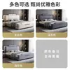 Cama de luxo leve estilo italiano, cama grande de luxo de casal, cama de couro de luxo para quarto principal, design nórdico popular, cama de casamento para uso doméstico