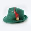 Sombreros de Plumas de Lana Nuevos Transfronterizos Europeos y Americanos para Hombres y Mujeres, Sombreros de Fieltro a la Moda, Sombreros Versátiles de Caballero, Sombreros de Jazz Retro