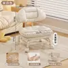 Taburete Giratorio con Ruedas, Silla con Respaldo Perezoso, Silla Doméstica Metálica Silenciosa con Ruedas, Taburete Redondo, Andador para Niños Pequeños, Taburete Bajo con Ruedas