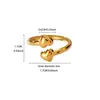 Anel de Aço Inoxidável Flor Feminino Banhado a Ouro 18k Geométrico Simples Joias INS Atacado Venda Quente Transfronteiriça Luxo Leve Moda