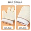 Luvas de Silicone Espessadas de Cinco Dedos para Cozinha com Isolamento Térmico Alta Temperatura Anti-queimaduras Luvas de Silicone Forno Assar Fábrica Fornecimento Direto