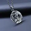 Collar con colgante de dragón de plata de ley 925 para hombre, estilo étnico del Zodiaco, cierre de seguridad, collar para niños, colgante del año del dragón del Zodiaco, venta al por mayor