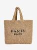 Bolso de Paja Tejida a Mano con Letra de Gran Capacidad Nuevo Bolso de Paja Tejida a Rayas de Moda Bolso de Playa para Vacaciones Bolso de Mujer que Combina con Todo