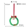 Mini Guirlanda de Natal Pingente Decorações de Natal Círculo para Pendurar na Árvore de Natal Pendente de Feriado Parede Pendente Decoração para Pendurar na Porta