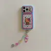 Capa de celular fofa com bolinhas do Gatinho KT e My Melody com corrente para pendurar para iPhone 18 Pro Max, Apple 17 Pro, 16P
