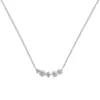 Collar de Plata de Ley S925 Xiaohongshu para Mujer, Geométrico de Sonrisa Incrustado con Circonita, Cadena para Clavícula de Moda Personalizada para Mujer al por Mayor
