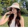 Sombrero de Sol de Verano para Mujer con Ala Ancha, Malla Transpirable, Adelgazante del Rostro, Moderno y Versátil Sombrero de Sol para Viajes al Aire Libre