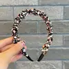 Diadema de tela de primavera con flores pequeñas, plisada, estilo pastoral de celebridad de Internet, pasador para el pelo de niña, diadema simple de comercio exterior