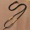 Estilo Tradicional Chinês Cordão Trançado Feito à Mão DIY Tecelagem Joias Pingente de Jade Ágata Esmalte Corda de Joias de Ouro Antigo Pingente de Moda Cordão