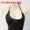 Accesorios de Tendencia Europeos y Americanos Cadena Corporal Femenina de Pedrería Transfronteriza Accesorios de Lencería Borla Hueca Sexy Cadena Multicapa para el Pecho