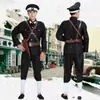 Nova Promoção República da China Er Gou Zi Fantasia de Performance Delegacia de Polícia Falso Policial Falso Exército Fantasia de Performance Preto Masculino