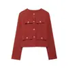 Comercio Exterior Transfronterizo Ropa de Mujer 2025 Otoño Estilo Europeo y Americano Cuello Redondo Manga Larga Bolsillo con Solapa Pantalones Decorados con Chaqueta de Pequeño Aroma para Mujer D6965327