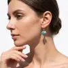 Brincos de Cobre Polido Estilo Novo Europeu e Americano, Brincos de Zircônia Pérola Estilo Ins, Brincos Femininos