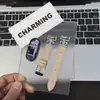 Correa de Reloj Adecuada para Xiaomi Mi Band 11 Flor de Iris Incrustada con Diamantes 8/9Nfc Correa de Muñeca de Cuero Moderna y Versátil para Niñas