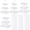 Soportes Decorativos para Mesa de Postres Boda Bandeja para Pastel de Cumpleaños Bandeja para Snacks de Té de la Tarde Juego para Exhibir Frutas