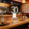 Abridor de Garrafa Digital Prata, Abridor de Cerveja de Metal Liga Criativo e Simples para Uso Comercial e Doméstico, Adequado para Bebidas e Refrigerantes
