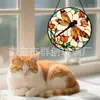 Libélula de Vidro Laranja Transfronteiriça Pingente Colorido, Ornamento de Vidro para Casa, Decoração de Janela, Pegador de Sol para Jardim