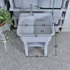 Fregadero de Lavandería de Piedra de Cuarzo Balcón Uso Doméstico con Tabla de Lavar Lavabo para Lavado a Mano Exterior Moldeado Integrado Mármol Espesado
