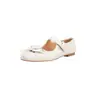 Sapatos Mary Jane de Couro Camélia Design Estilo Francês Primavera 2026 Planos Bico Quadrado Plissados Couro Genuíno Sapatos Individuais Florais para Mulheres