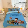 Patrulla Canina Set de Cuatro Piezas de Terciopelo de Cristal Dibujos Animados Estudiante Niño Dormitorio Habitación Tres Piezas Funda de Edredón Gruesa de Invierno