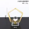 Decoração de Bola de Cristal de Metal Galvanizado de Luxo Nórdico para Armário de Vinho, Decoração de Casa, Artesanato para Hall de Entrada de Inauguração de Casa, Estilo de Ferro Forjado