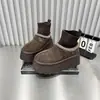 Botas calcetín de suela gruesa estilo coreano con forro polar para abrigar, Botas de nieve de suela gruesa, Novedad Invierno 2026, Botas cortas casuales que aumentan la altura para personas bajas