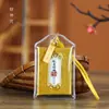Bolsita de Bendición del Templo Lingyin Bolsita Patrón de Ola Marina Buena Suerte Amuleto de Salud Colgante de Mano Bendición de Guanyin y Guardia Imperial