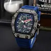 Nuevo Reloj de Barril Moda Richard Esfera Grande Reloj de Cuarzo Multifuncional Reloj para Hombre Explosiones de Tiktok