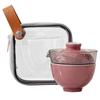 Juego de Té de Viaje Kung Fu Xinyue Portátil para Exteriores Cerámica para Preparar Té Individual Taza Rápida Una Olla Una Taza para Mujeres