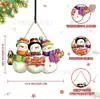 Muñeco de nieve de madera navideño transfronterizo Colgante Soldado de nogal Princesa bailarina Ratón de cabeza grande Colgante lindo Atmósfera festiva