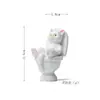 Serie de Baños de Paisaje en Miniatura Accesorios para Gatos: Poses Creativas y Peculiares Sentado y Acostado, Figuras Divertidas de Resina 3D