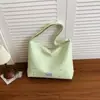 Bolsa de lona casual estilo coreano con estrellas para mujer, bolsa tote de gran capacidad estilo ins para hombro y cruzada para el trabajo y los desplazamientos