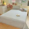 Sábana de Cama Nueva de Algodón Grueso Engrosado con Rayas Simples, Adecuada para Uso Doméstico, Lavable a Máquina, Disponible en Tamaños Individual y Matrimonial, Juego de Tres Piezas para Dormitorio de Estudiantes, Venta al por Mayor