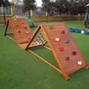 Parque Infantil Exterior Marco de Escalada Combinación Infantil Marco de Escalada de Madera Parque de Entrenamiento Físico Marco de Escalada para Jardín de Infantes