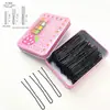 Hairpin Clip Clip de uma palavra Simples Preto Hairpin Cabelo Quebrado Pequeno Clipe Cabelo Fixo Headwear Clipe de aço feminino Clipe em forma de U