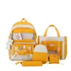 2023 nueva mochila escolar para estudiante estilo coreano femenino linda de todos los partidos combinación de colores mochila de moda color de contraste mochila para estudiante de primaria venta al por mayor