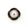 Botão de Pé Redondo Pérola Chanel Dourado Renda Diamante Plástico Casaco Chapéu Botão de Suéter Feminino