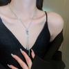Collar de estilo europeo y americano con diseño geométrico de gotas de agua, estilo nicho, cadena de lana con viento frío, joyería nueva para mujer para otoño e invierno.