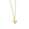 Colar de Aço Inoxidável, Pingente Simples Estilo Coreano, Joia da Moda para Mulheres, com Corrente Clavicular de Coração com Diamante, Empilhável