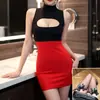 Lencería Sexy, Uniforme de Secretaria Sexy, Falda Ultra Corta Ajustada a la Cadera, Pijama Apasionado, Conjunto de Tentación, Lencería Femenina para Coquetear
