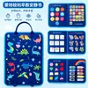 Dinosaurio Azul Montessori Educación Temprana Libro Silencioso 22x28cm Animales Marinos Infantiles Juguete Educativo Cognitivo