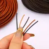 Corda Redonda de Couro Sintético DIY Pulseira de Corda Elástica Colar Material para Joias Lanyard de Boneca Acessórios Corda de Pingente Pequeno