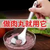 Hacedor de albóndigas Casero Acero Inoxidable Cuchara para albóndigas Cocina Freír Albóndigas Presionar Redondas de Carne Exprimir Bolas de Pescado Cuchara para cavar Albóndigas Herramienta