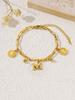 Pulsera de moda de acero de titanio con personalidad hip-hop redonda de marca coreana ins viento frío estudiante novias pulsera al por mayor