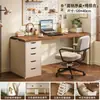 Combinación de escritorio y estantería para apartamentos pequeños, escritorio de computadora para dormitorio 2026 con cajones, tocador, escritorio de escritura, escritorio para estudio en casa